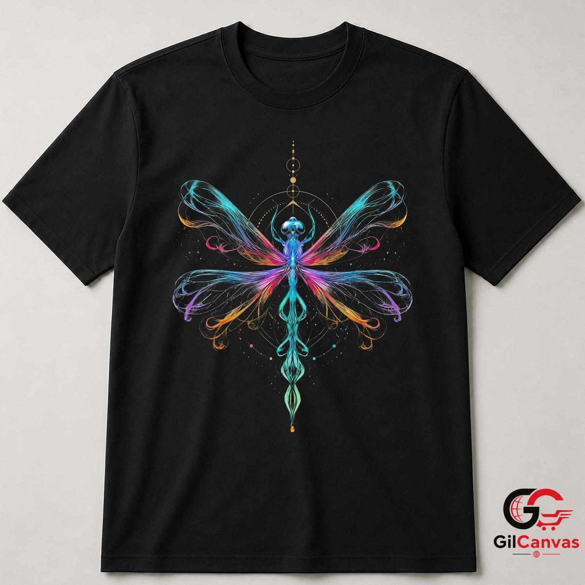 Abstract Dragonfly Nature T-Shirt Colorful Bug Lover Unisex Graphic Apparel Tee