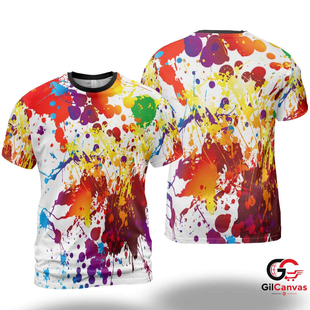 Abstract Explosion 3D T-Shirt, Colorful Unisex Art Festival Tee Gift For Fans