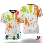Abstract Paint Art 3D T-Shirt, Vibrant Unisex Festival Graphic Tee Gift Streetwear