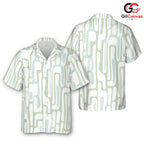 Abstract Pattern Beach Shirt, Lightweight Men Summer Vacation Casual Top
