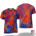 Abstract Summer 3D T-Shirt, Colorful Unisex Graphic Tee Gift For Cool Fashion