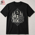 Alien Sasquatch Owl T-Shirt Unisex Cosplay Adventure Reading Stars Graphic Apparel