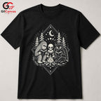 Alien Sasquatch Owl T-Shirt Unisex Cosplay Adventure Reading Stars Graphic Apparel