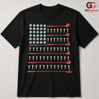 American Flag Golf T-Shirt Fourth Of July Patriot Unisex Golfer Graphic Apparel