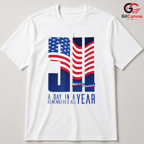 American Flag Patriot Day Tee Unisex September Memorial Remembrance Gift Tee