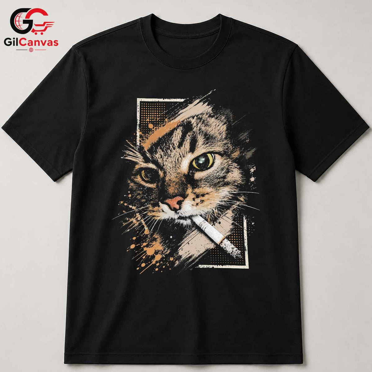 Artistic Cool Cat T-Shirt Men Women Casual Wear Feline Style Graphic Apparel