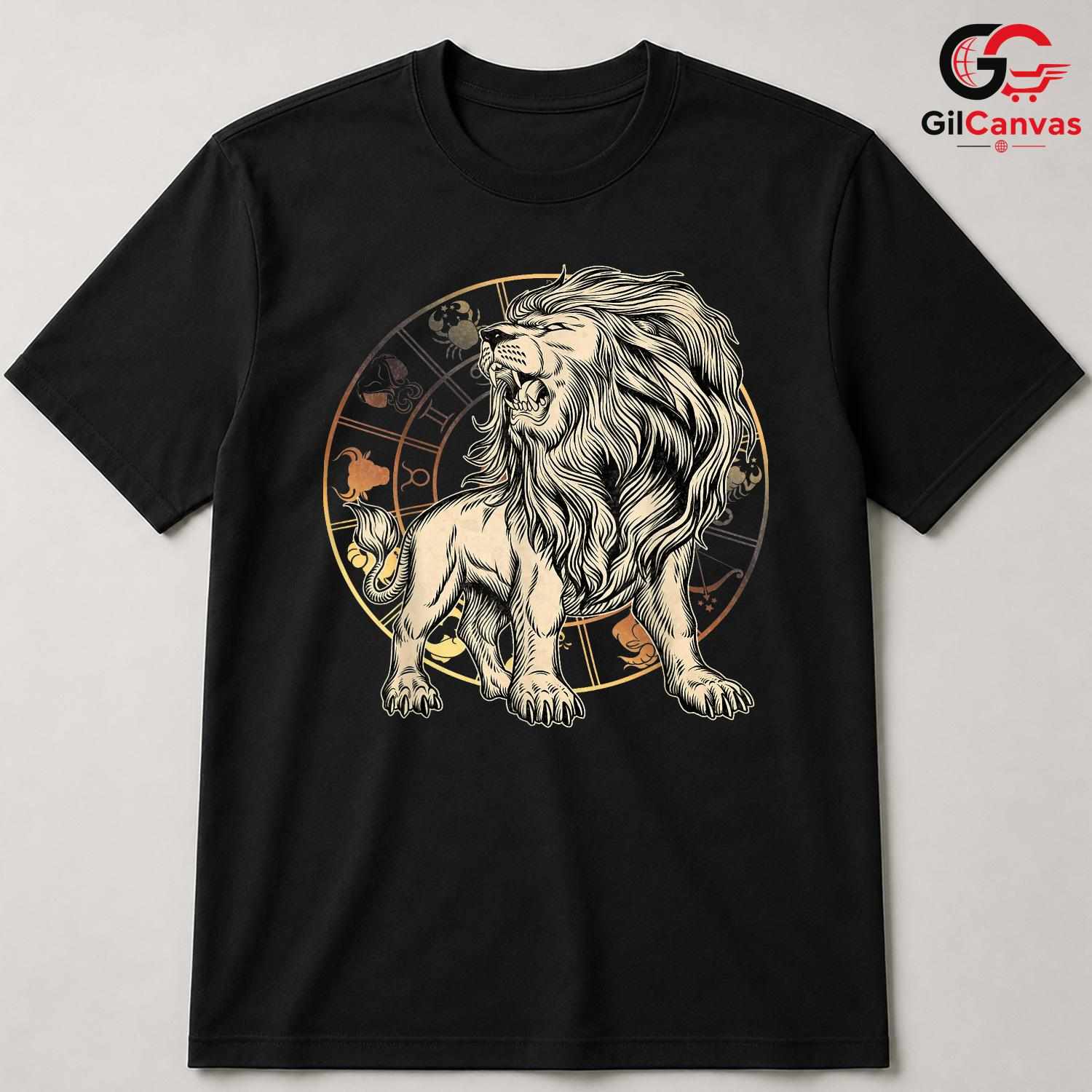 Astrology Lion Zodiac T-Shirt Unisex Event Birthday Gift Idea Space Fans