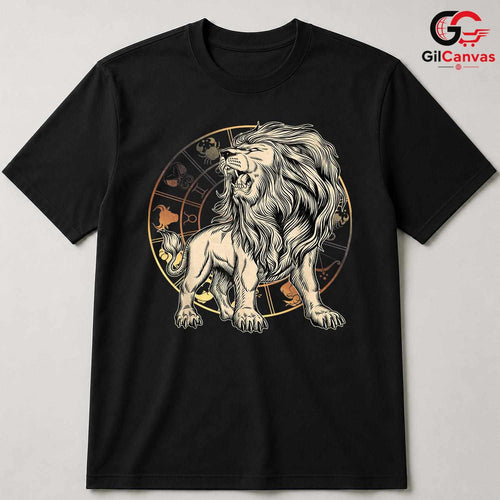 Astrology Lion Zodiac T-Shirt Unisex Event Birthday Gift Idea Space Fans