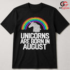 August Birthday Unicorn T-Shirt Unisex Fun Celebration Gift Kids And Teens