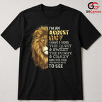 August Lion Birthday Tee Shirt Unisex Funny Quotes Gift Idea For Him Men