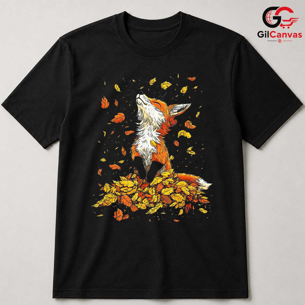 Autumn Fox Animal T-Shirt Unisex Cute Fall Nature Lover Gift Kids And Adults