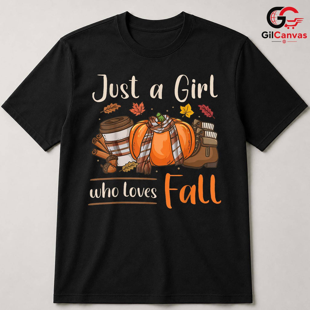 Autumn Girl Fall T-Shirt Unisex Seasonal Celebration Perfect Gift Idea For Her