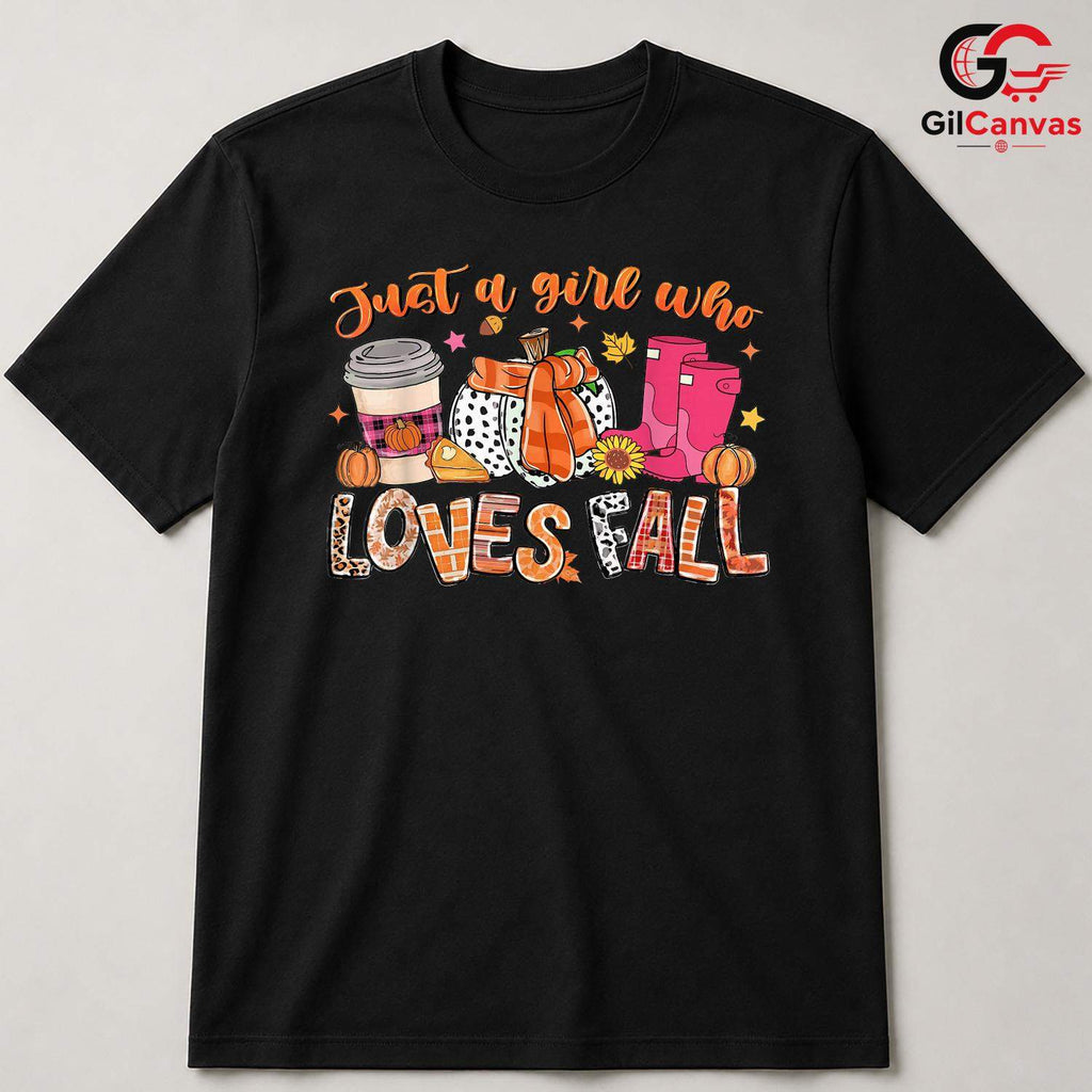 Autumn Vibes Girl T-Shirt Unisex Cute Fall Season Perfect Gift Idea Teens
