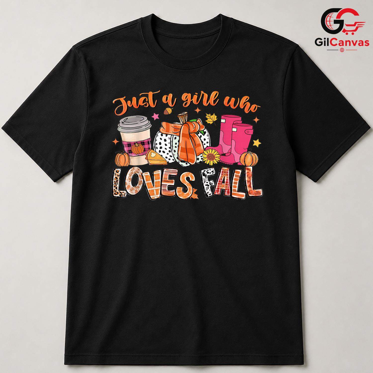 Autumn Vibes Girl T-Shirt Unisex Cute Fall Season Perfect Gift Idea Teens