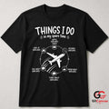 Aviation Spare Time T-Shirt Airplane Enthusiast Flying Hobby Unisex Gift Shirt