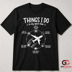 Aviation Spare Time T-Shirt Airplane Enthusiast Flying Hobby Unisex Gift Shirt