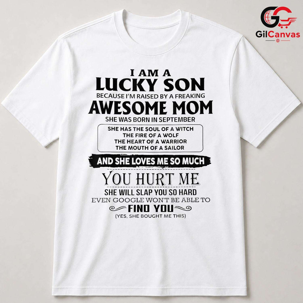 Awesome Mom September T-Shirt Unisex Witch Wolf Warrior Family Birthday Gift