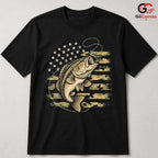 Bass Fishing Graphic T-Shirt Fathers Day Angler Outdoor Sport Unisex Apparel