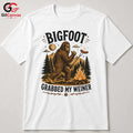 Bigfoot Camping T-Shirt Funny Outdoor Adventure Graphic Design Unisex Apparel