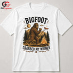 Bigfoot Camping T-Shirt Funny Outdoor Adventure Graphic Design Unisex Apparel