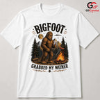 Bigfoot Camping T-Shirt Funny Outdoor Adventure Graphic Design Unisex Apparel