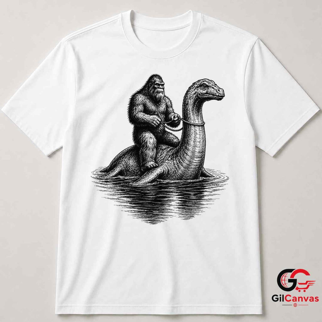 Bigfoot Lake Monster T-Shirt Mythical Adventure Unisex Cryptid Legend Gift Tee