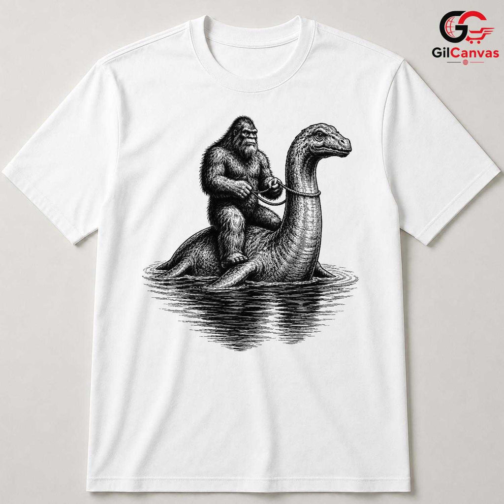 Bigfoot Lake Monster T-Shirt Mythical Adventure Unisex Cryptid Legend Gift Tee