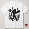 Bigfoot Weightlifting T-Shirt Gym Workout Sasquatch Unisex Fitness Graphic Tee