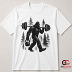 Bigfoot Weightlifting T-Shirt Gym Workout Sasquatch Unisex Fitness Graphic Tee