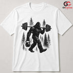 Bigfoot Weightlifting T-Shirt Gym Workout Sasquatch Unisex Fitness Graphic Tee