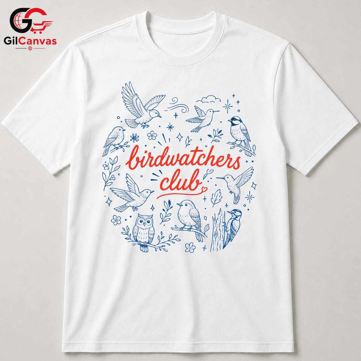 Birdwatchers Club T-Shirt Unisex Nature Enthusiast Wildlife Graphic Apparel