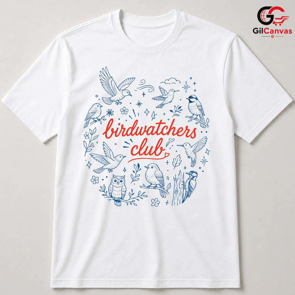 Birdwatchers Club T-Shirt Unisex Nature Enthusiast Wildlife Graphic Apparel