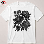 Black Floral Garden T-Shirt Unisex Fashionable Mothers Day Gift Graphic Shirt