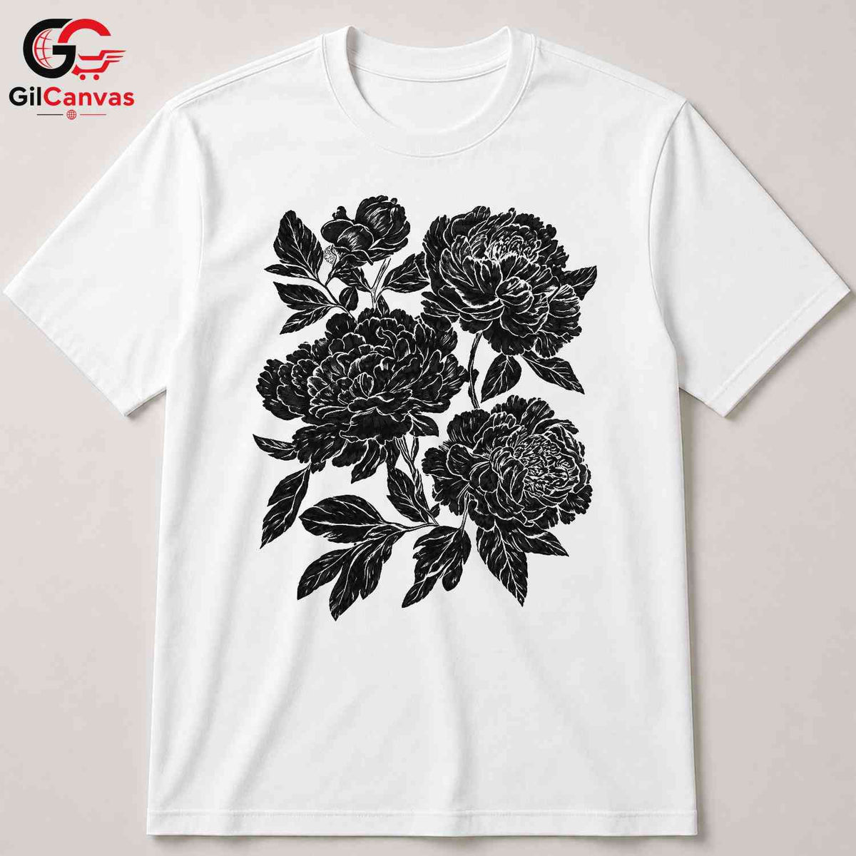 Black Floral Garden T-Shirt Unisex Fashionable Mothers Day Gift Graphic Shirt