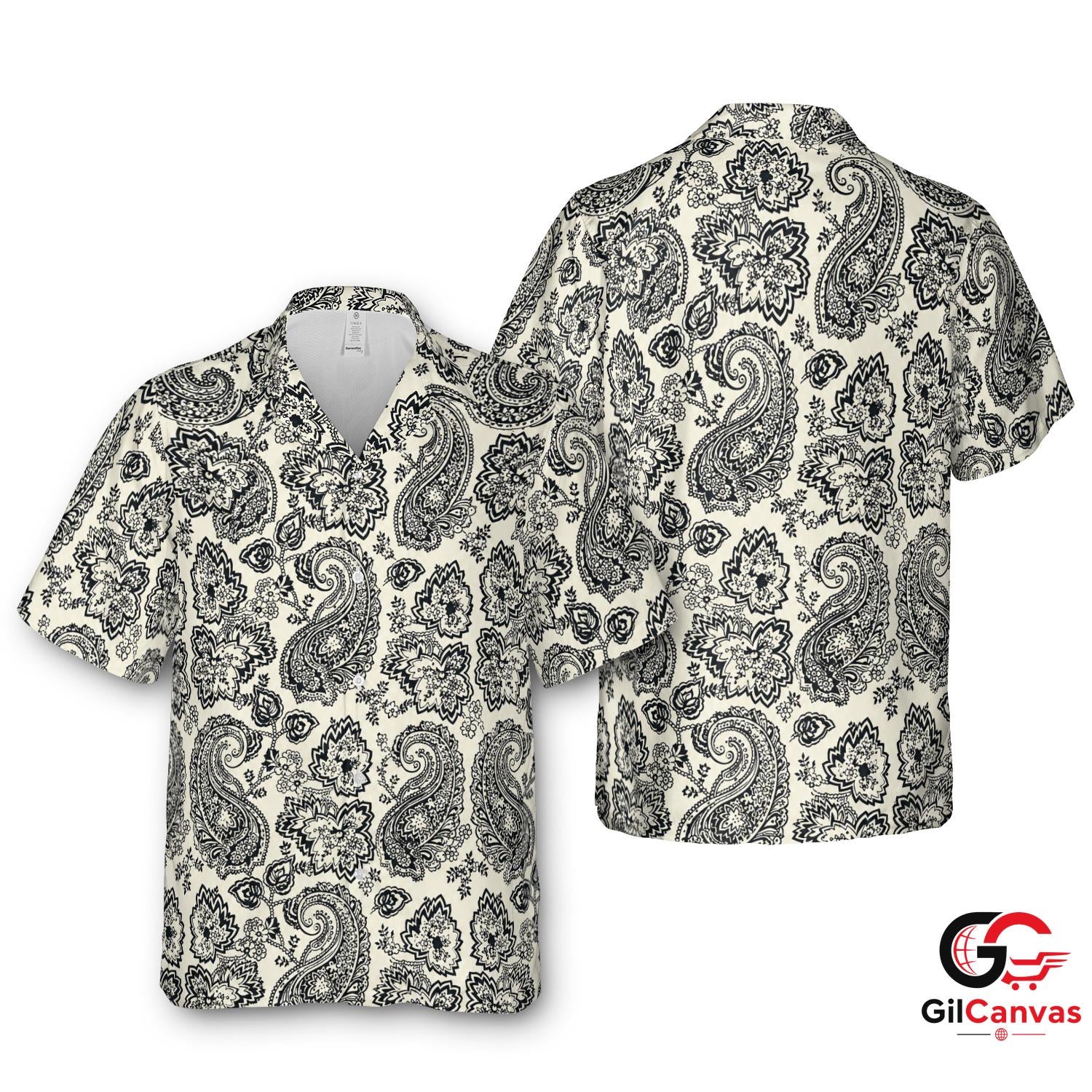 Black Floral Hawaiian Shirt For Summer Unisex Vacation Beach Wear Outfits