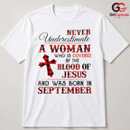 Blood Of Jesus September T-Shirt Unisex Christian Women Birthday Gift Idea