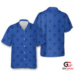 Blue Palm Tree Hawaiian Shirt Perfect For Unisex Summer Beach Vacation Casual