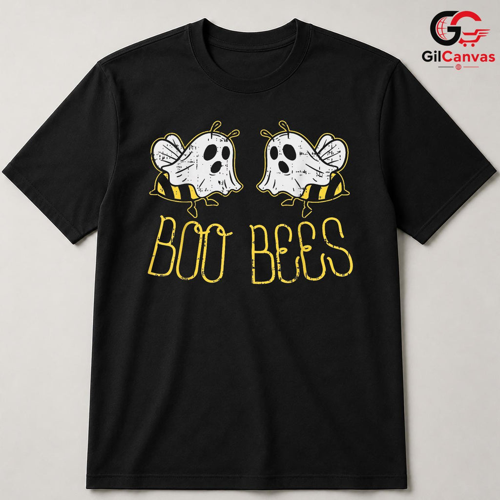 Boo Bees Ghost Halloween T-Shirt Unisex Funny Spooky Season Gift For Adults