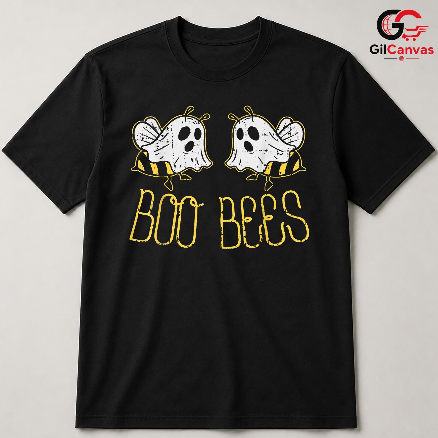 Boo Bees Ghost Halloween T-Shirt Unisex Funny Spooky Season Gift For Adults