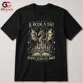 Book A Day Dragon T-Shirt Fantasy Themed Lover Graphic Novelty Unisex Apparel