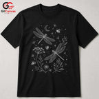 Botanical Dragonfly T-Shirt Spring Summer Nature Lover Women Men Graphic Tee
