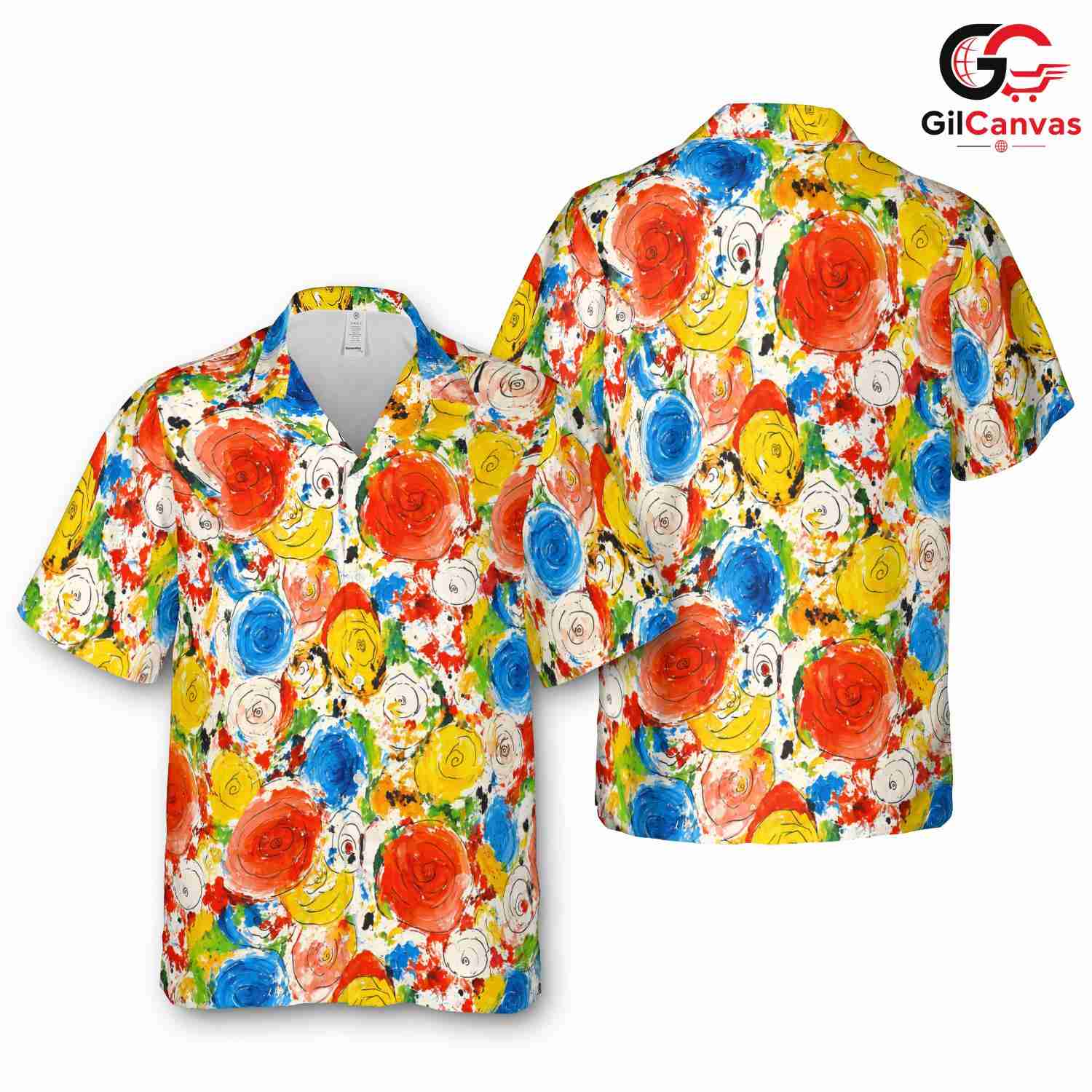 Bright Floral Hawaiian Shirt, Perfect Casual Wear for Men Summer Events