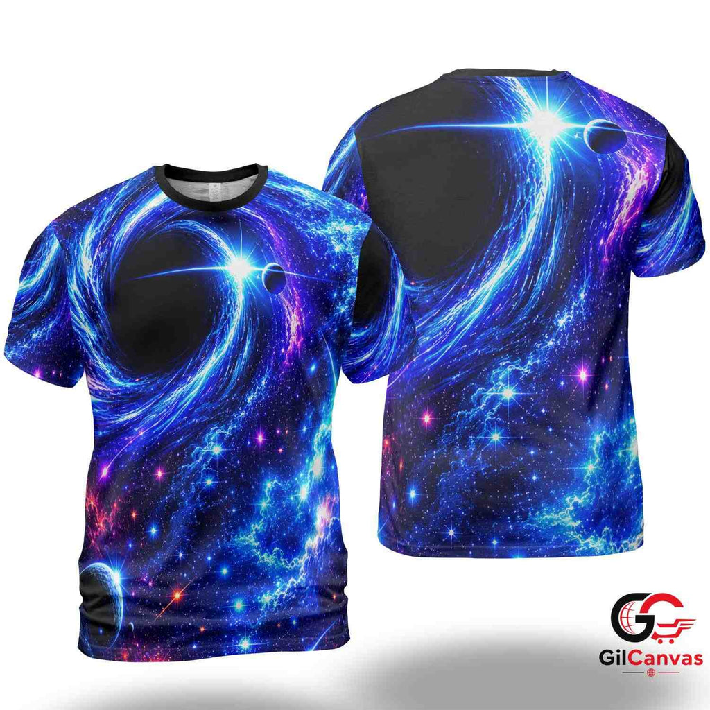 Bright Galaxy 3D T-Shirt, Stunning Unisex Space Graphic Tee Gift For Astronomy