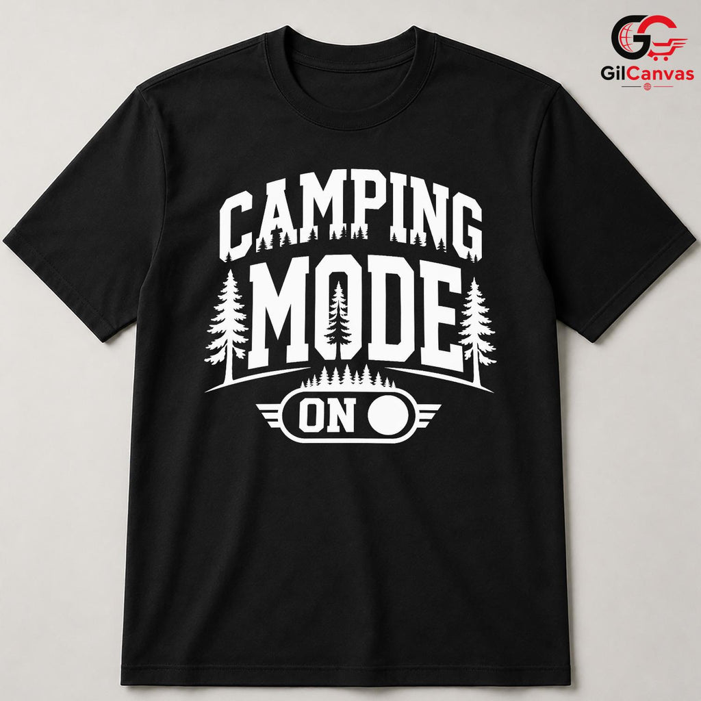 Camping Mode On Forest T-Shirt Summer Adventure Unisex Outdoor Nature Lover Tee