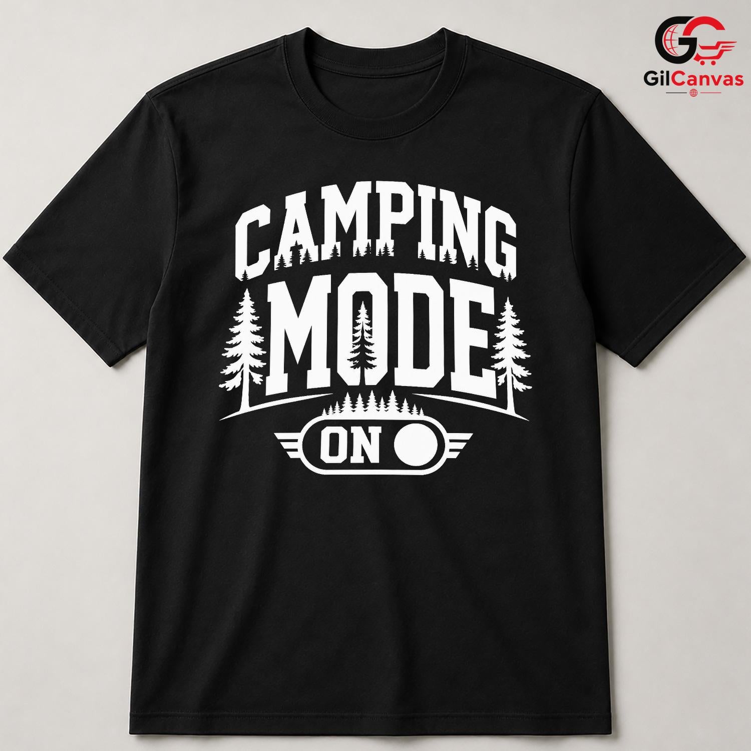 Camping Mode On Forest T-Shirt Summer Adventure Unisex Outdoor Nature Lover Tee