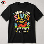 Cartoon Caterpillar T-Shirt Men Women Party Lover Funny Insect Graphic Shirt