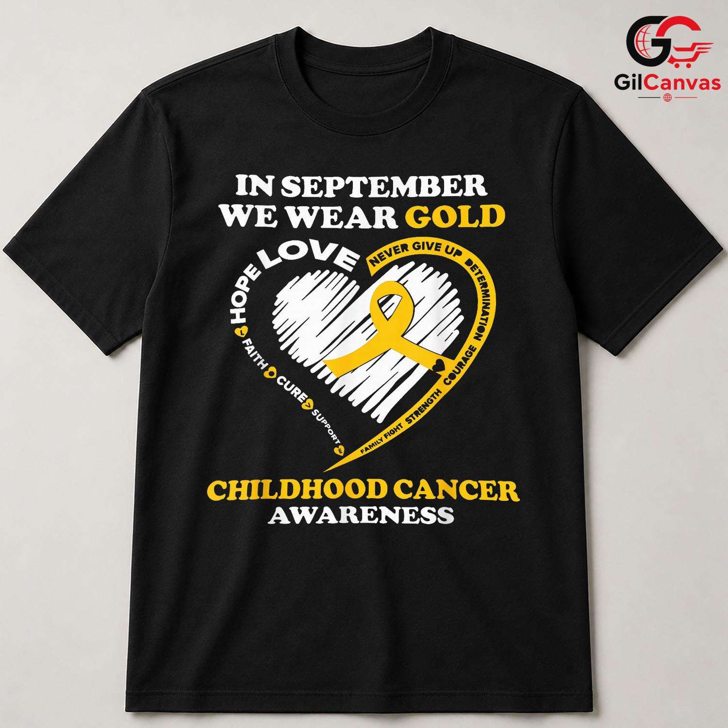 Childhood Cancer Event Tee Shirt Unisex September Awareness Support Gift Kids