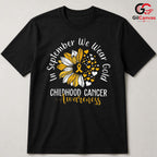 Childhood Cancer Ribbon Tee Shirt Unisex September Awareness Event Gift Kids
