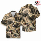Classic Car Retro Beach Shirt, Unisex Vacation Apparel for Summer Parties