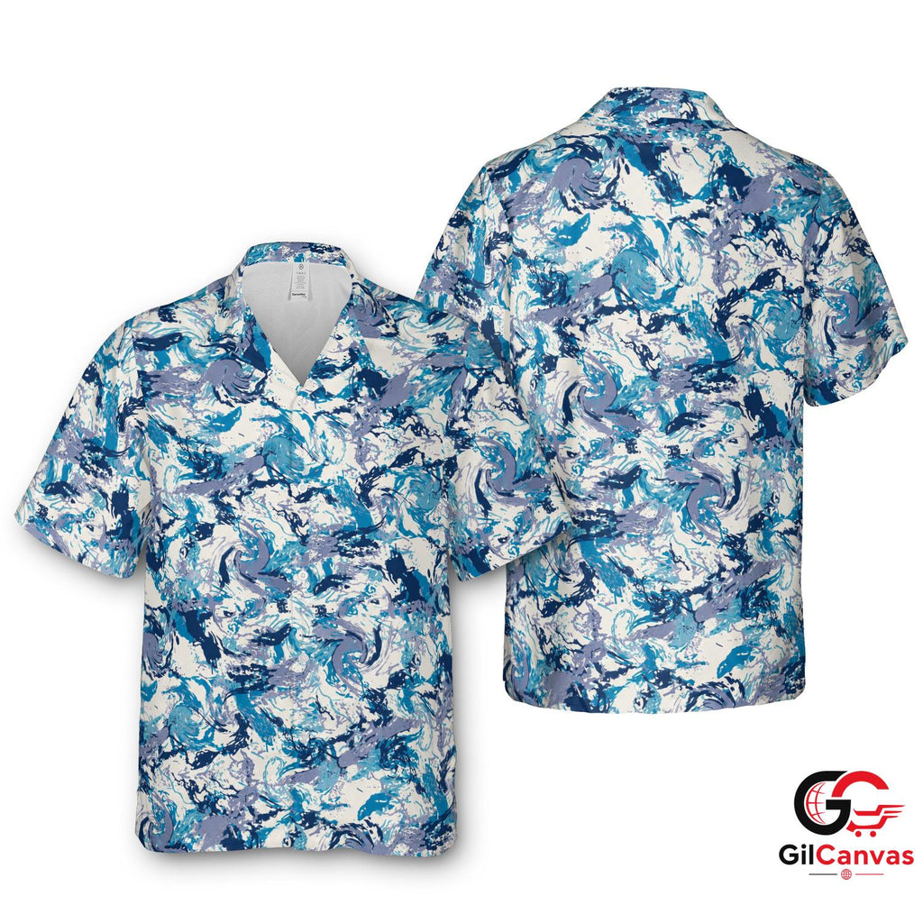 Colorful Abstract Hawaiian Tee Perfect For Unisex Summer Vacation Beach Wear